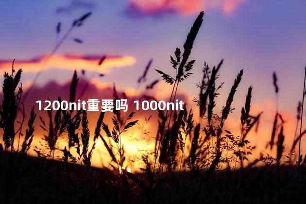 1200nit重要吗 1000nit